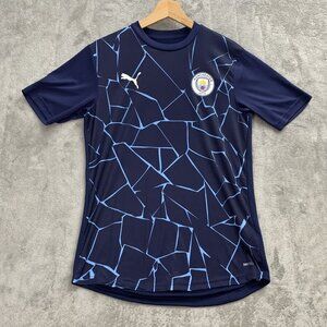 PUMA Jersey Mens Size Medium Manchester City 20/21 Stadium Training Navy Blue